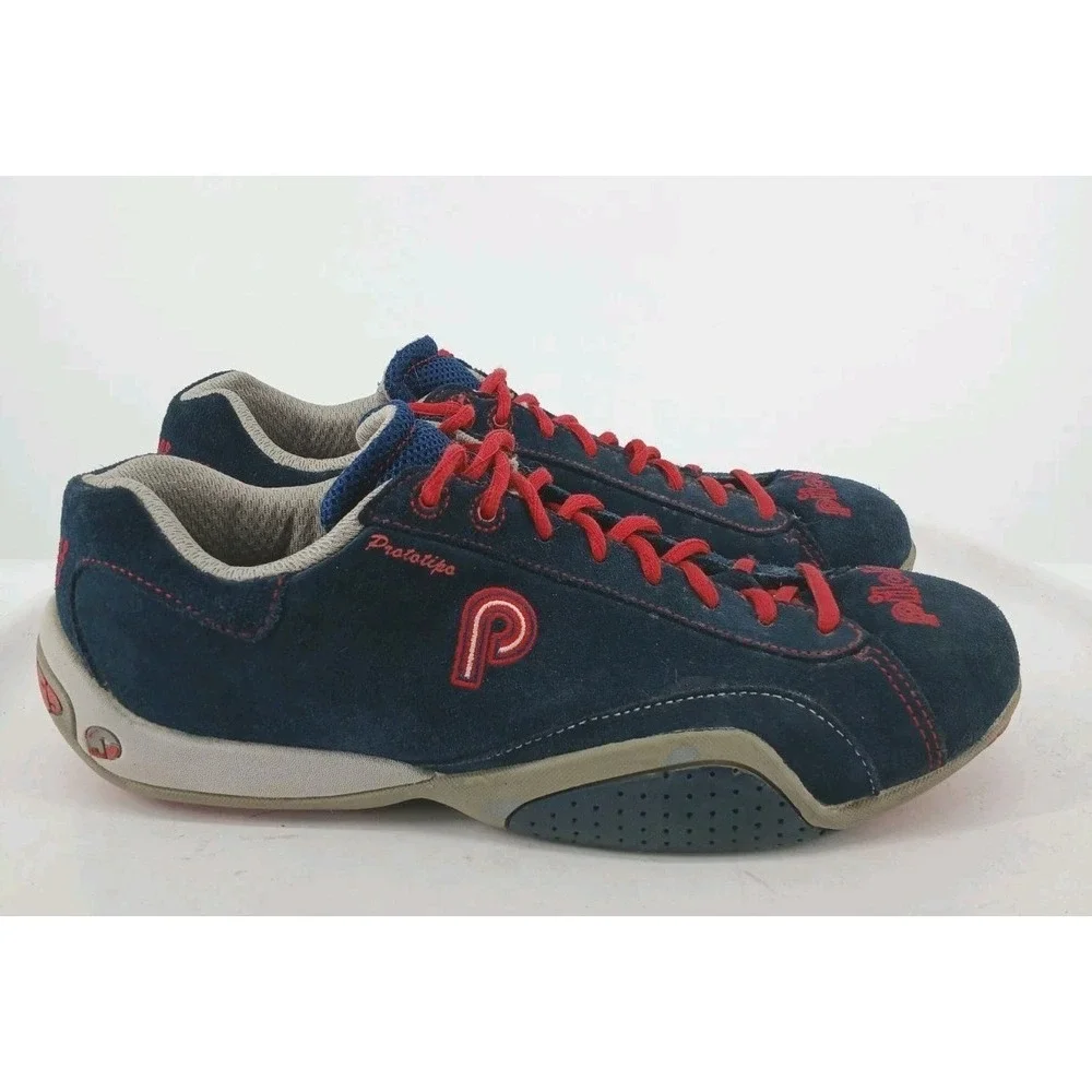 Piloti Prototipo Driving Shoes Mens US 10.5 Blue Suede Racing Motorsport  DB4